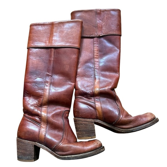 Vintage 1970s Black Label Frye Boots, size 7.5 - Picture 1 of 11